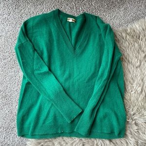 Green J. Crew Cashmere V-Neck